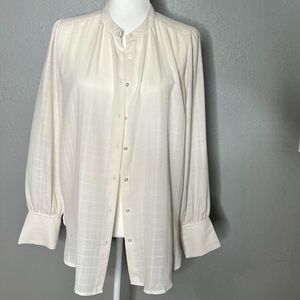 LOFT sheer cream button down
